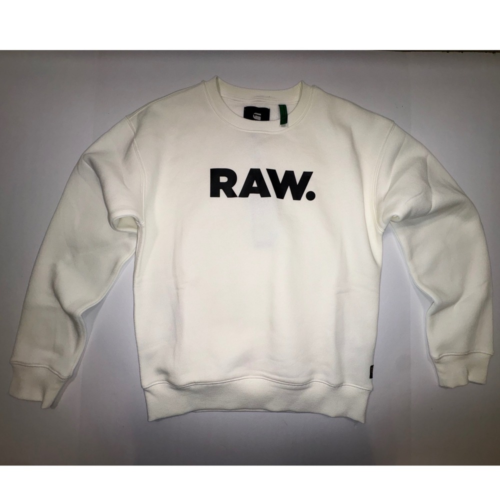 G-Star RAW Premium Core Sweatshirt Mens Small White Crewneck D20759-C235-111 NWT